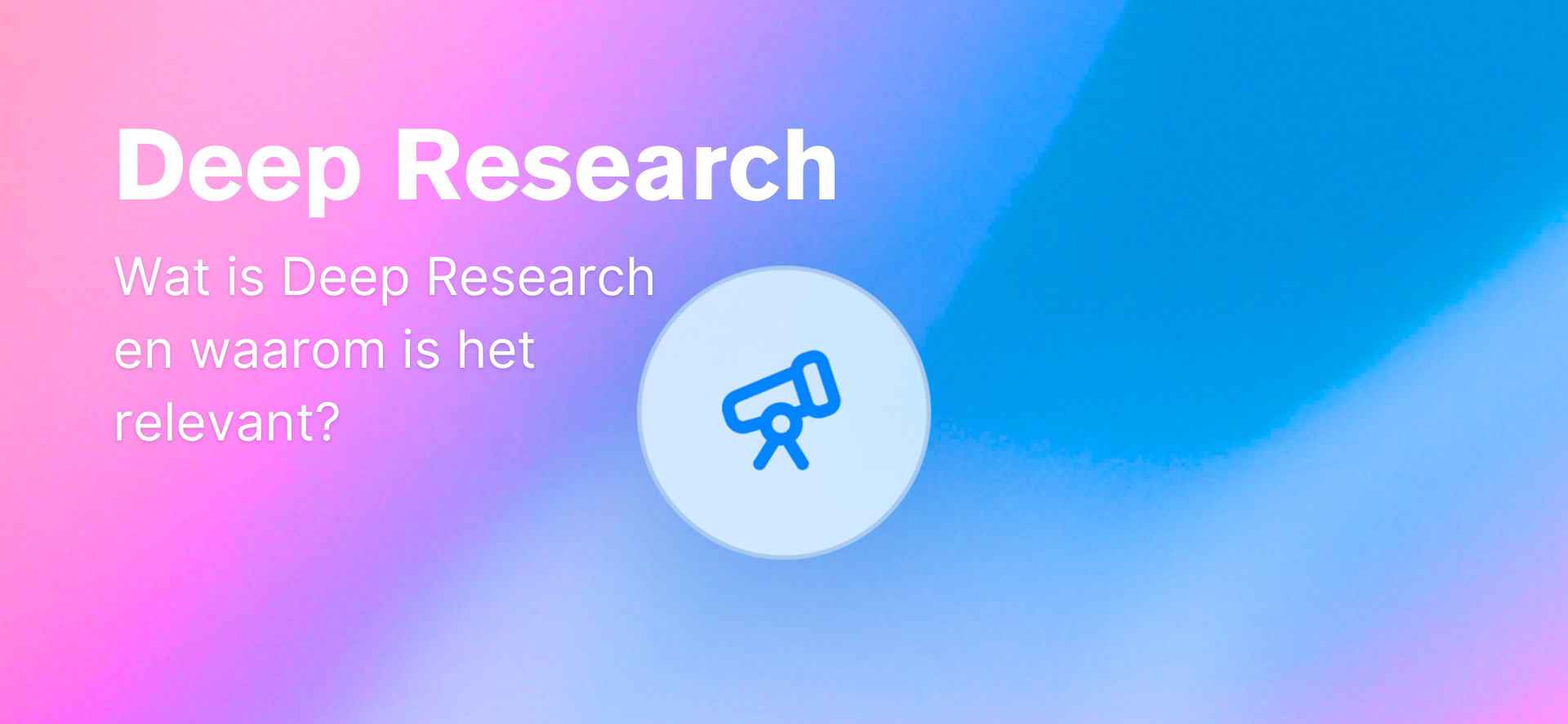 Deep Research afbeelding chatgpt